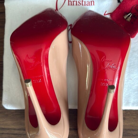 Christian Louboutins Hot Chick 100mm in Blush - Picture 7 of 11
